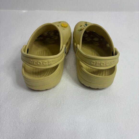 Crocs Classic Clog Slip On Clogs Mustard Yellow Unisex Men 3 Women 5 with Charms - Picture 6 of 13